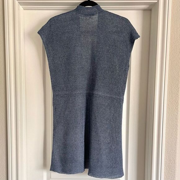 Lafayette 148 New York Vest Blue Marled
Long Line Hemp Cardigan Size S - Picture 5 of 11